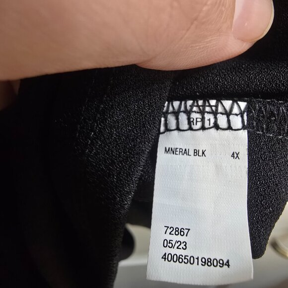 Nine West Black V Neck Long Sleeve Stretch Wrap Dress - Picture 6 of 7